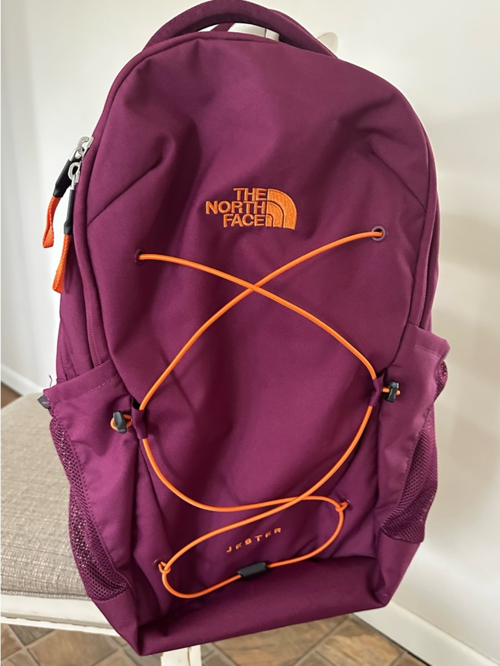 The North Face Jester Backpack - Boysenberry with Orange Accents